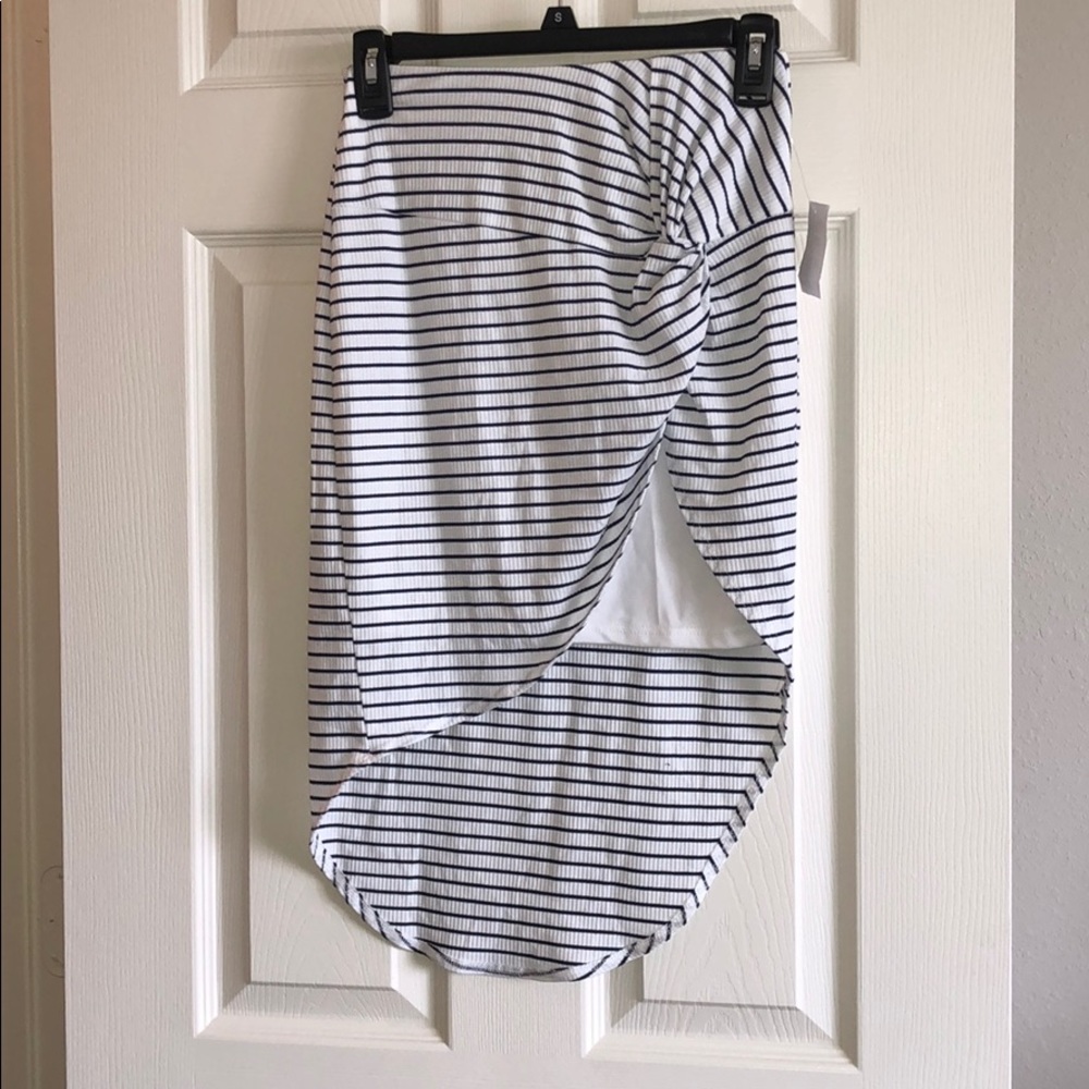 Charlotte Russe striped high low skirt